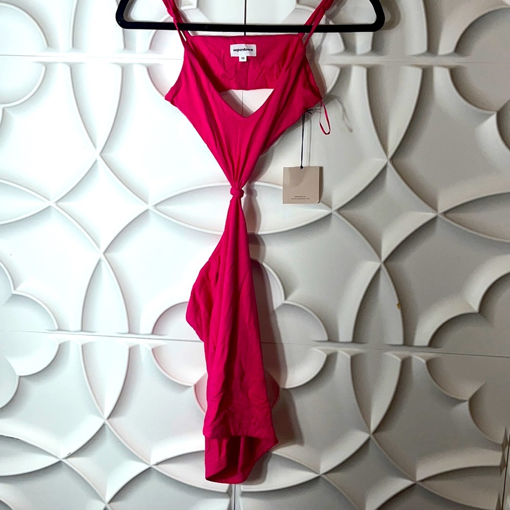 NWT superdown Lucia cut out mini dress PINK XS (LOC/M)